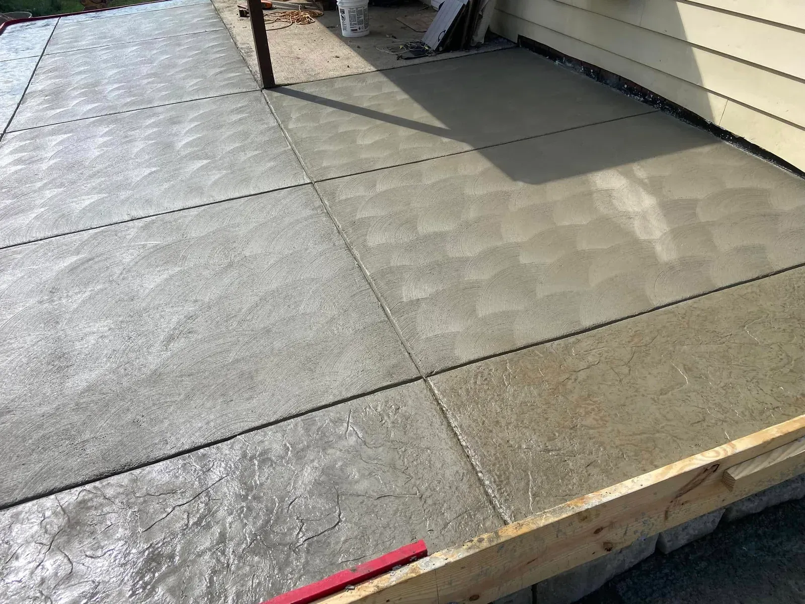 Pouring concrete for a new project