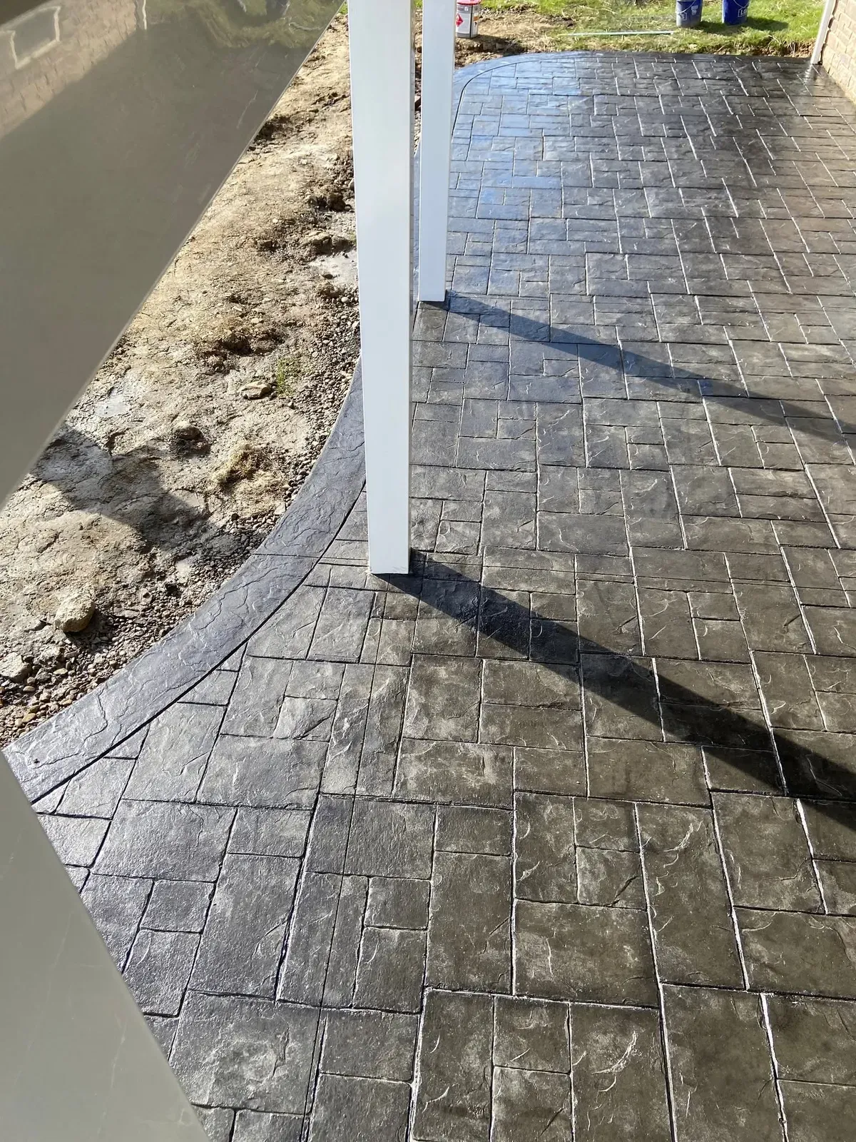 Stamped concrete patio installation in Apollo, PA