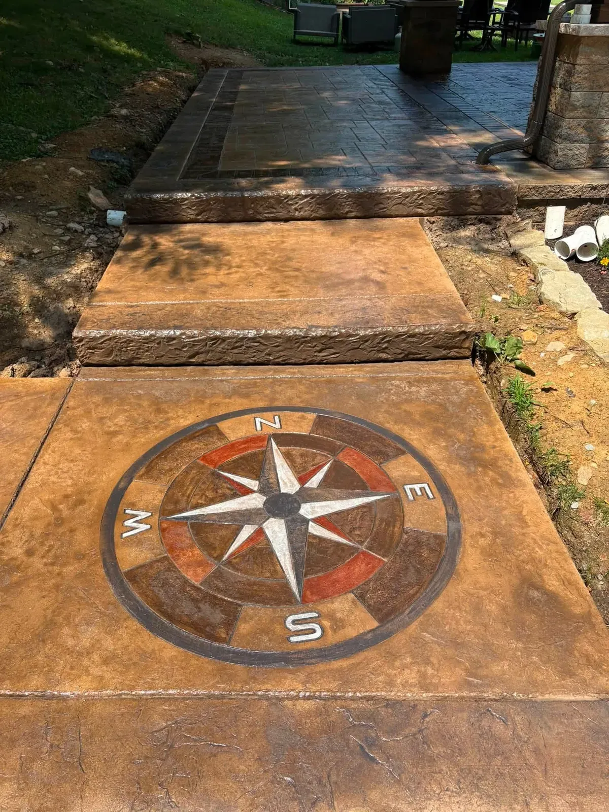 Stamped concrete installation in Apollo, PA