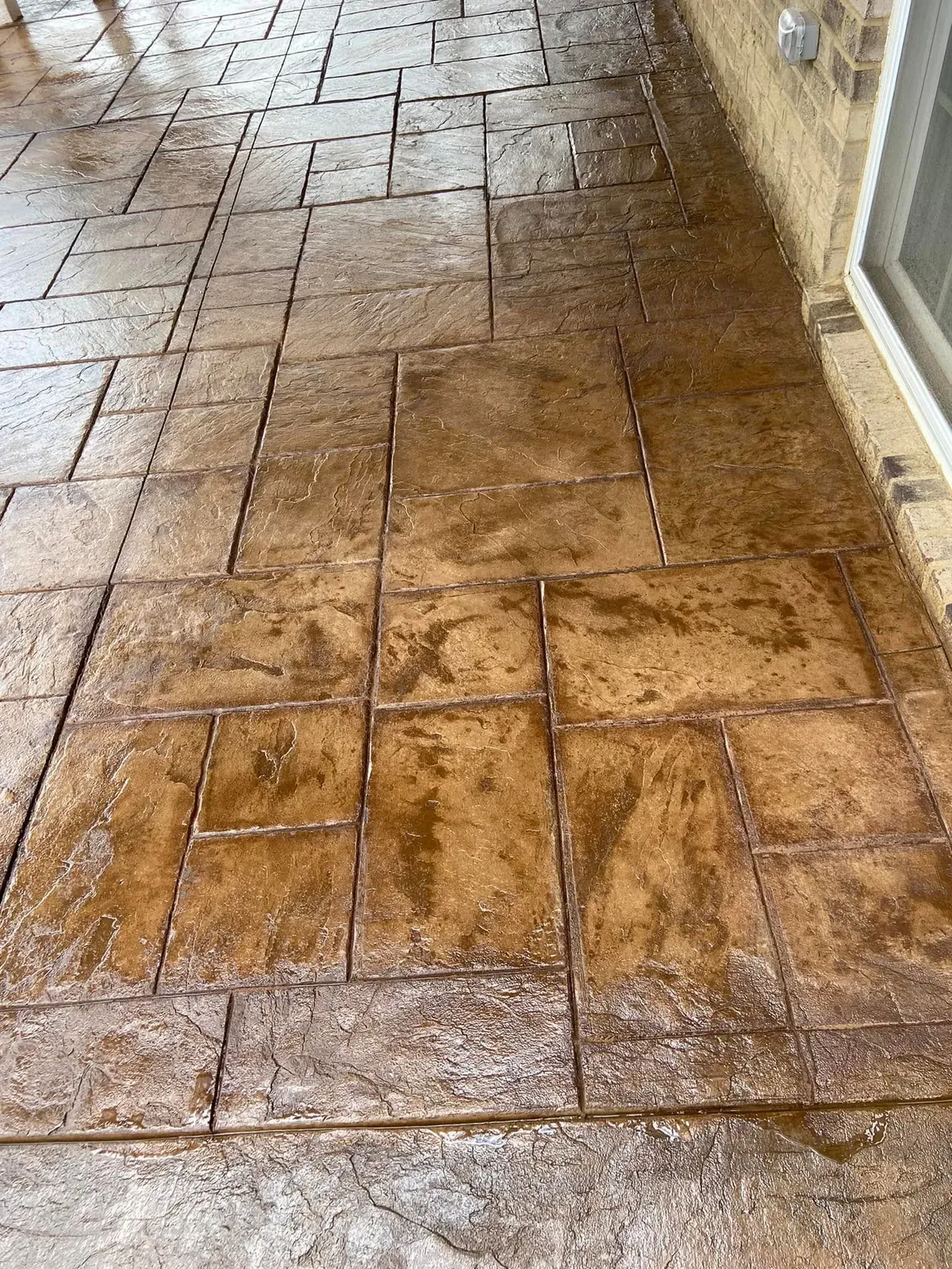 Stamped concrete patio installation in Apollo, PA